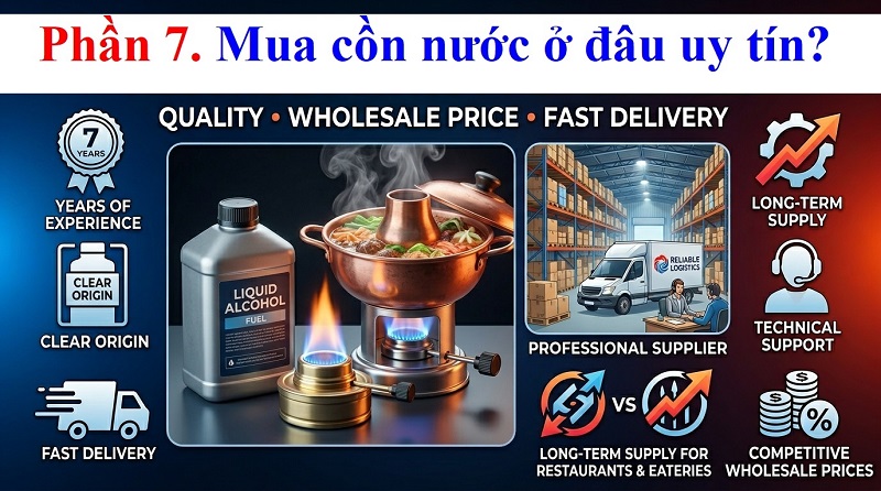 Cồn Nước Cho Bếp Lẩu – Giải Pháp Nhiên Liệu Tiện Lợi, An Toàn Và Tiết Kiệm